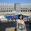 Pula Roman Amphitheatre - Erynn and Greta2